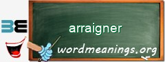 WordMeaning blackboard for arraigner